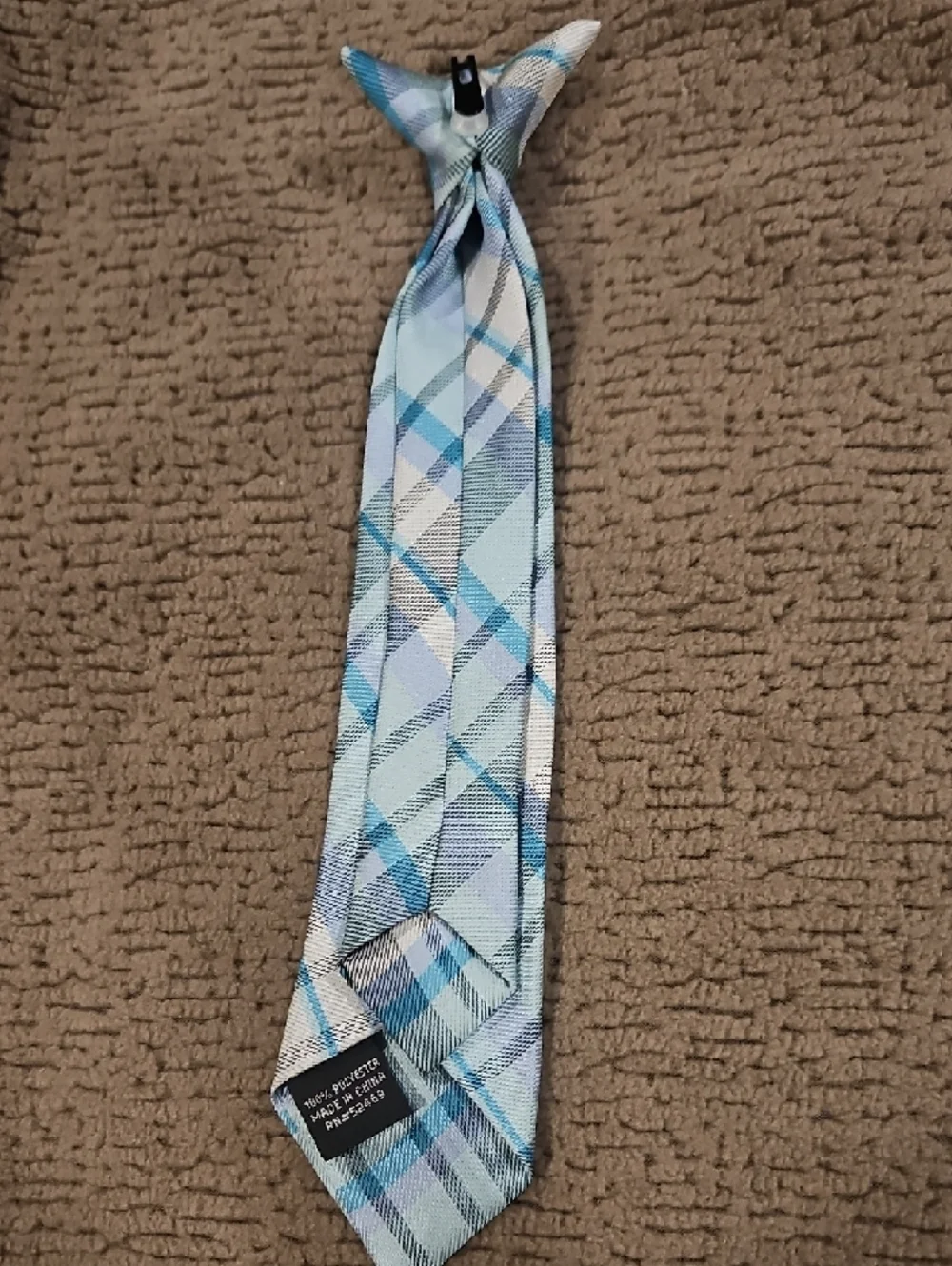 Blue Plaid Kid Tie